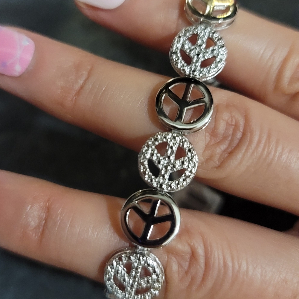 Silver Peace Bracelet